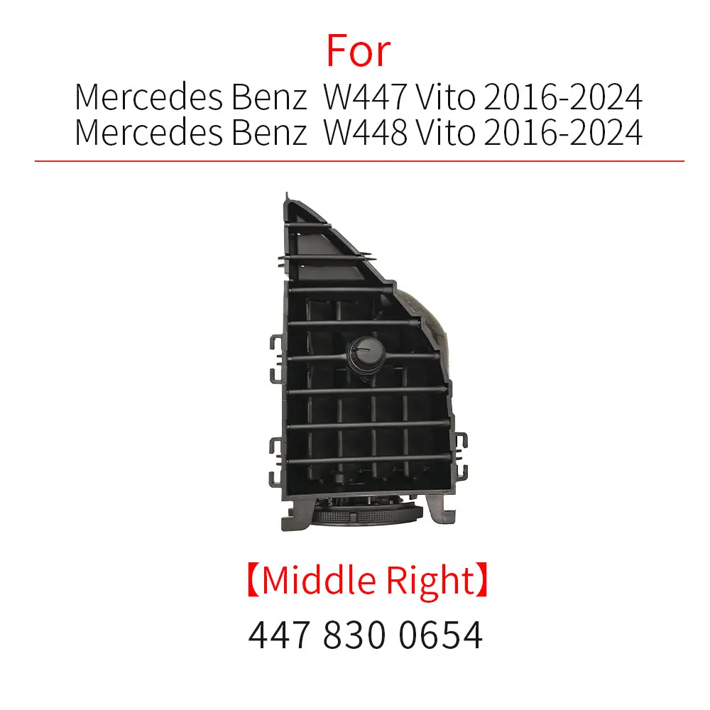 Grille D'aération Centrale Droite Pour Tableau De Bord Avant, Grilles De Climatisation, Mercedes-Benz Vito V260, W447, W448, 15-24, A4478300654