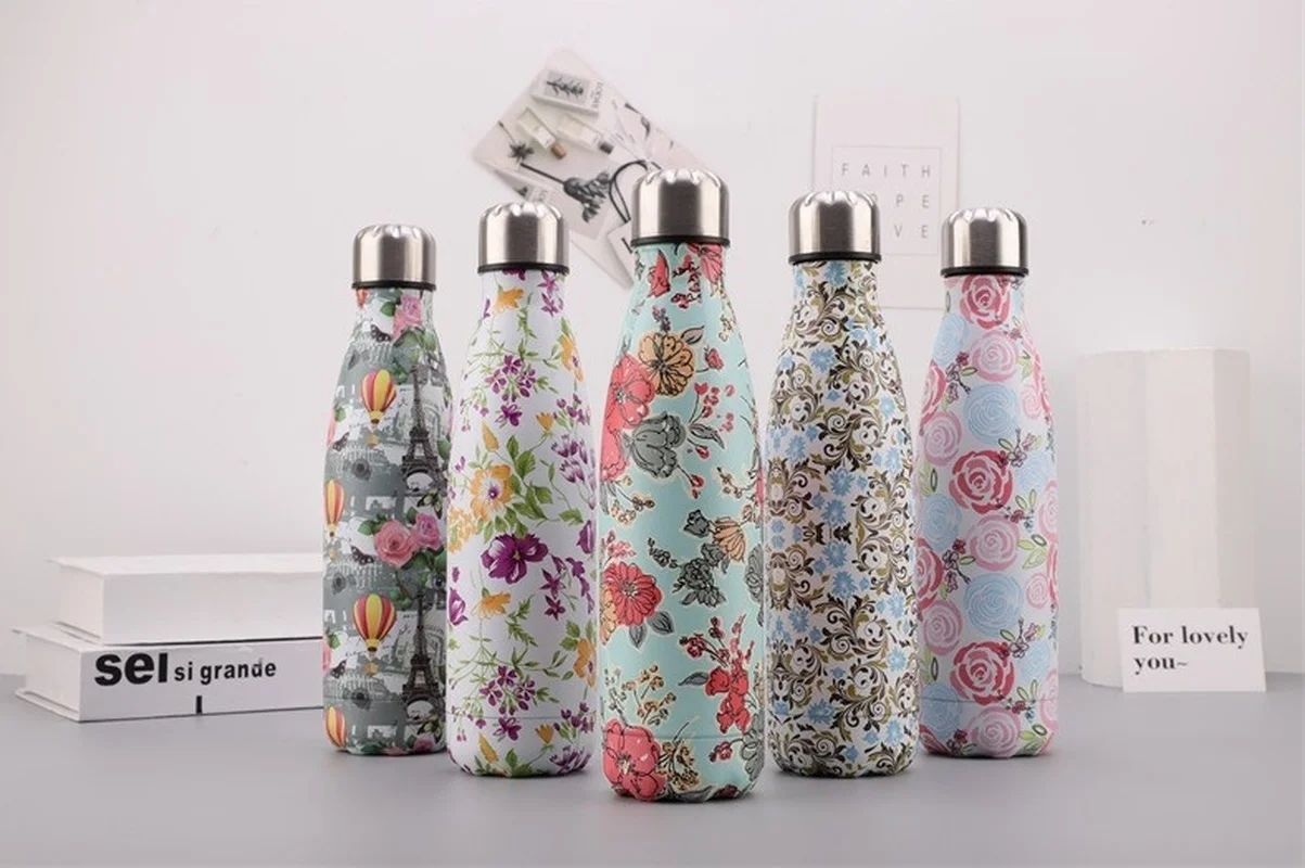 350/500/750/1000ml Double Wall Stainles Steel Water Bottle Thermos Keep Hot and Cold Insulated Vacuum Flask for Sport