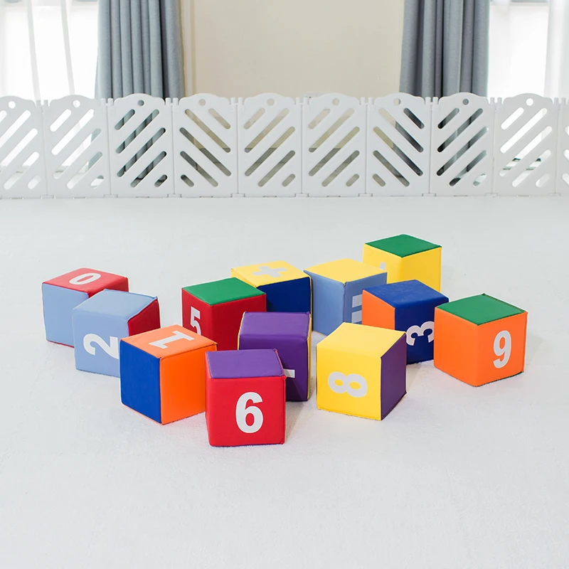 Toddler Toy Baby Early Educational Soft Building Block Pu Leather Foam Soft Blocks Baby Kids Play Toys for Babies