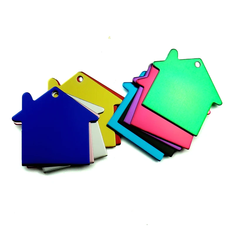 

Wholesale 100pcs Aluminum Custom Pet Dog Name Tag Personalized Engraved Pet ID Tags Dogs Cat ID Tags Engeraved For Dog Cat Name