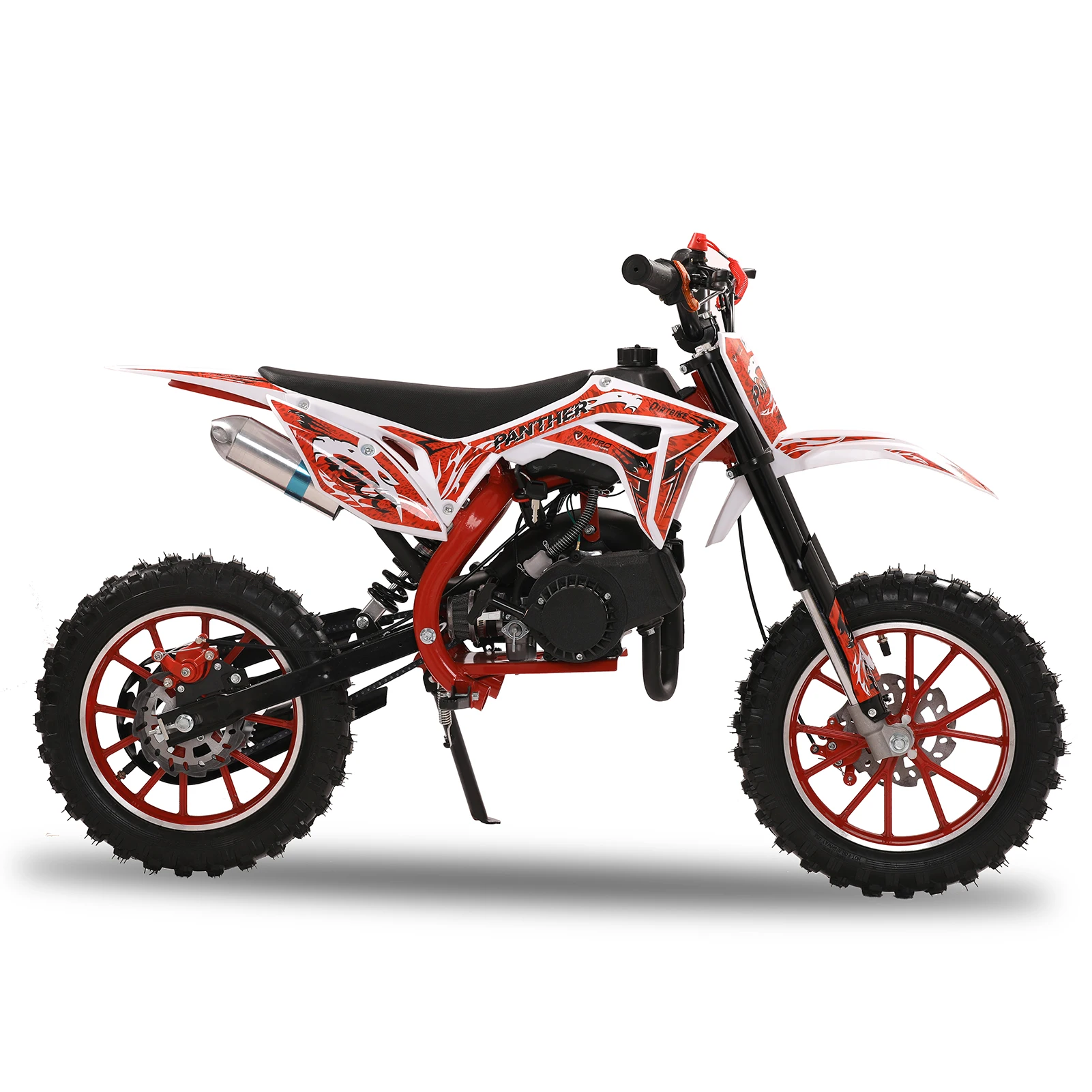 49cc 2 Stroke Kids Motorcycle Dirt Bike Gas Power Motocross Off Road Mini Motorcycle Pocket Motorbike Disc Brakes, Racin