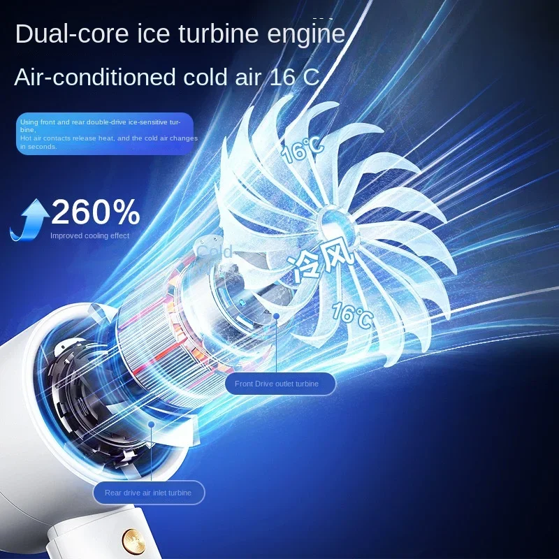 

Handheld Turbo Jet Fan Mini Portable Ice Cold Fan Generation Brushless Motor Wind High Speed Duct Fans Violent Blower