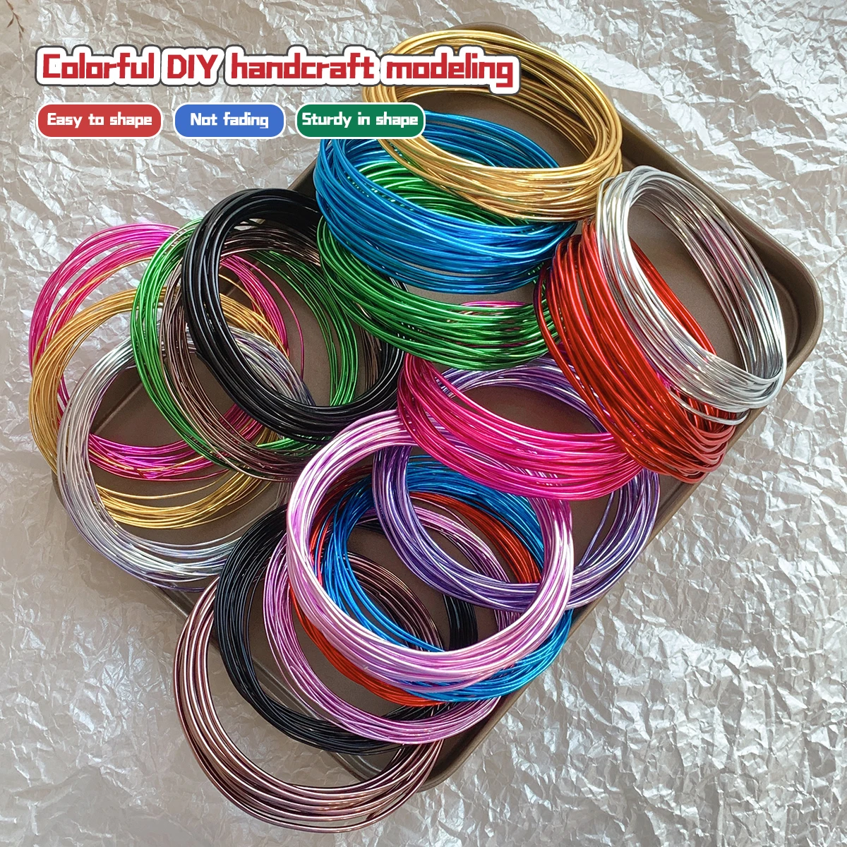 New colored metal aluminum wire nail art tools, handmade, non fading, sturdy and flexible nail accessories wholesale 4