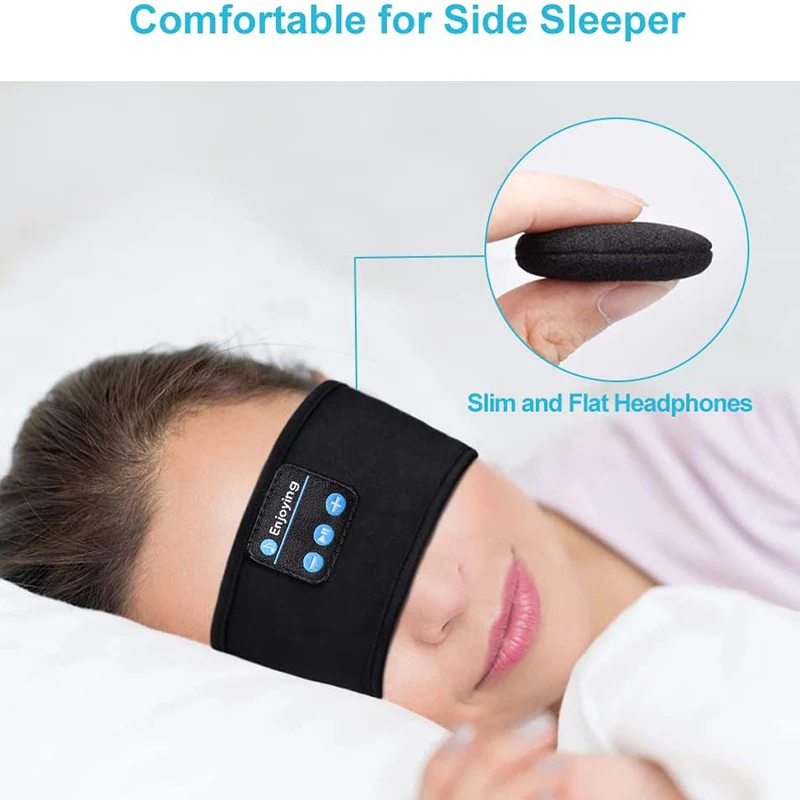 Sleeping Bluetooth 5.0 Earphones Sports Elastic Headband Wireless Headphones Music Eye Mask Wireless Bluetooth Headset Headband