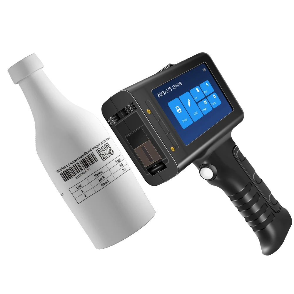 

12.7mm Handheld Inkjet Printer Portable Production Date LOGO Coding Machine Small Packaging Box Printing Permanent Ink #R40