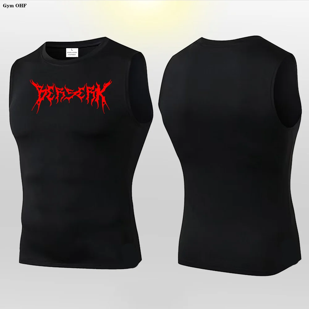 Anime Berserk Guts Graphic Compression Gym Vest - Quick Dry Muscle Tank Top