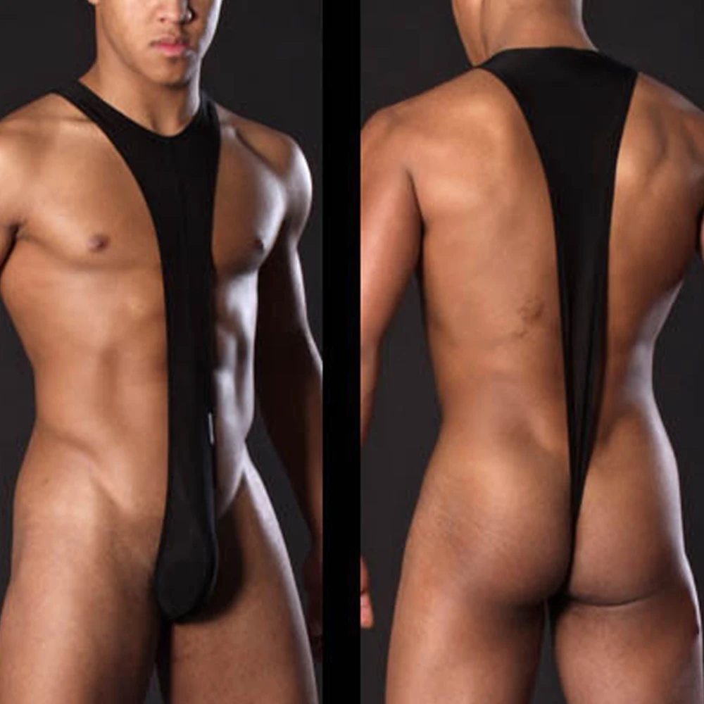 Men Underwear Gay Men Backless Bodysuit Lingerie Jumpsuit Tank Top Erotic Solid Breathable