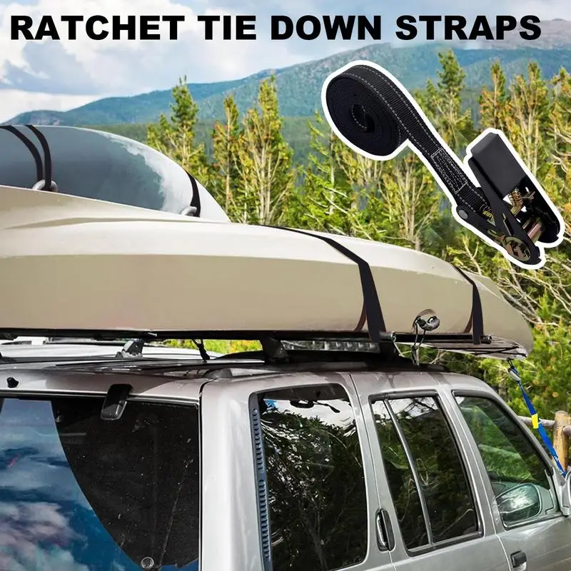 Ratchet Car Tie Down Straps Heavy Duty Tire Strap Tie Downs Heavy Duty Reinforced Tire Straps With Ratchet 1760lb Break Strength