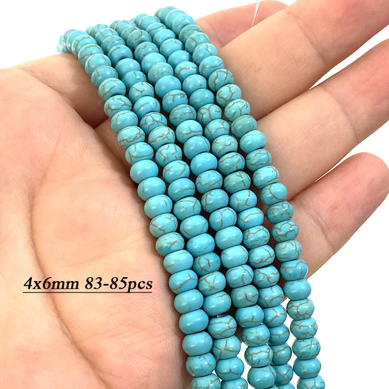 20mm Teal Rondelle Clear Beads