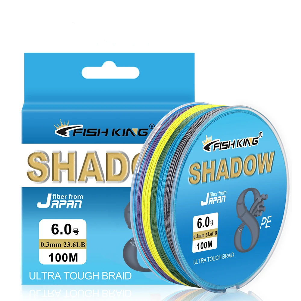 Green 100m 8 Strand 20100lb Pe Braided Fishing Wire Multifilament