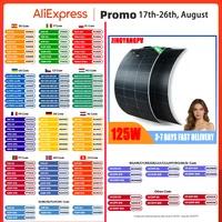 Panneau solaire 250W 2 pièces 125W panneaux solaires flexibles 18V cellule solaire monocristallin photovoltaïque pour Kit de système de chargeur de batterie 12V 1