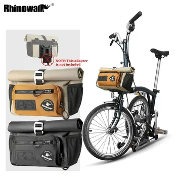 Borsa da manubrio per bicicletta Rhinowalk Borsa a sgancio rapido da 4 litri per bici pieghevole Brompton Borsa da spalla per cestino anteriore da ciclismo