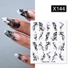 Harunouta 1 Sheet Nail Water Decals Transfer Lavender Spring Flower Leaves Nail Art Stickers Nail Art Manicure DIY 5