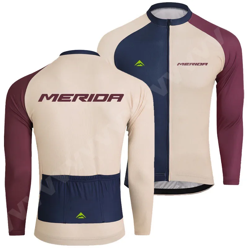 

Autumn Cycling Jersey Merida Men's Spring Long Sleeve Clothing Ciclismo Bicycle Clothes Triathlon Profession Cycling Set