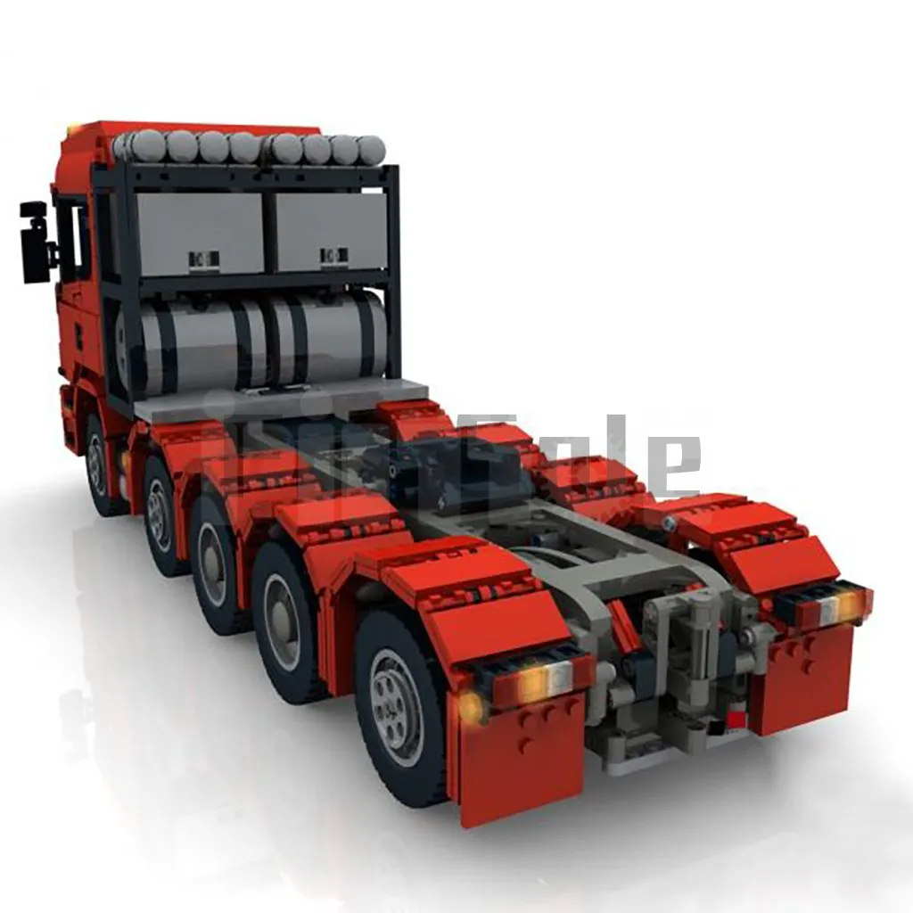 MOC-37157 Custom Rc 10X4 Slt Truck-Rood Door Efferman Bouwsteen
