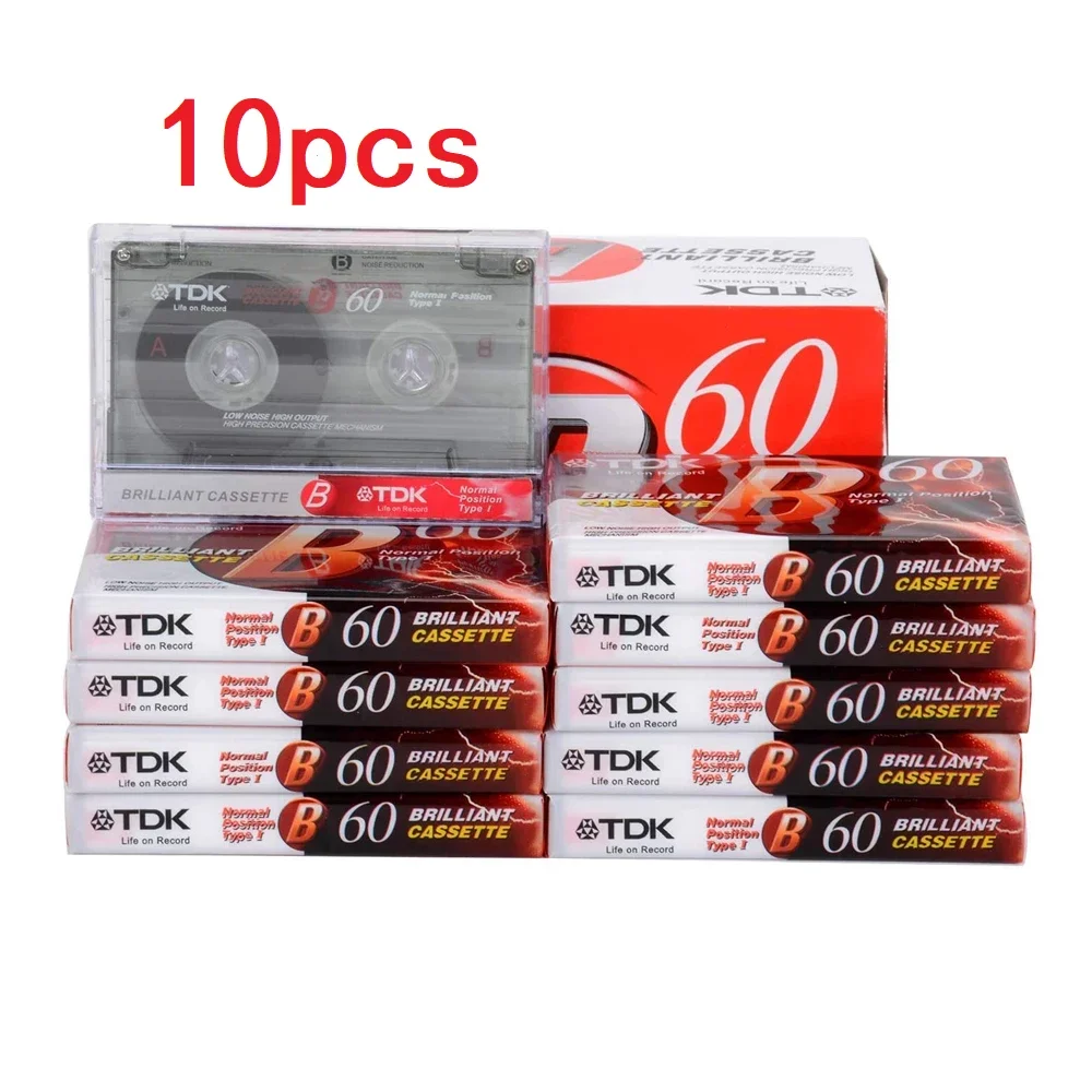Standard Cassette Blank Tape Player Empty 60 Minutes Magnetic Audio Tape Recording 10PCS cassette tape player audio cassette tape For Speech Music Recording