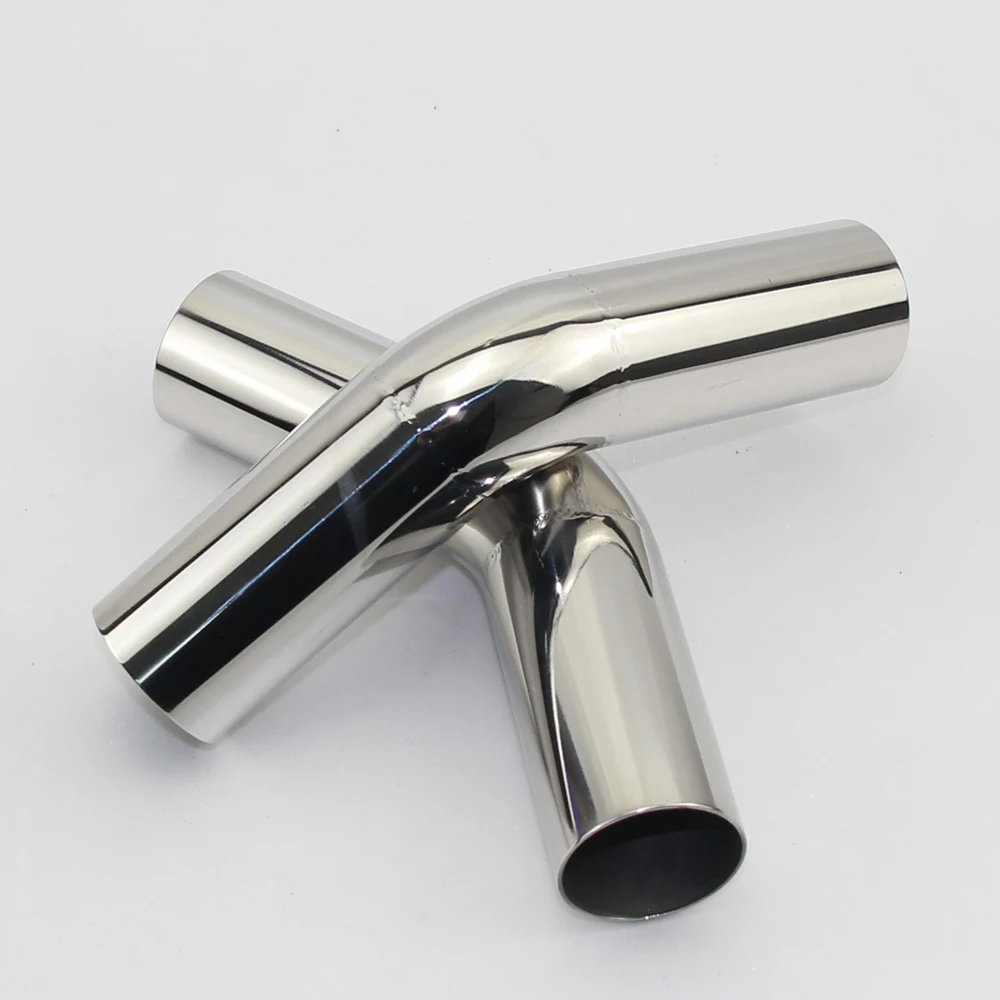 Exhaust Pipe 1PCS Car Accessories Automobile Muffler turns into stainless steel elbow 45 degree Angle reduce diameter