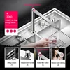 ASRAS Cloaking Kitchen Sink 304 Stainless Steel 4mm Thickness Handmade Brushed Three Cover Hidden Large Size Double Sink 4