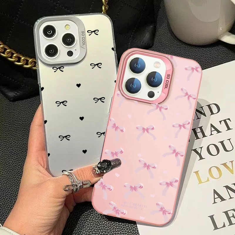 Pink Bow Print Phone Case Cover