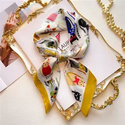Elegant 70cm Silk-Feel Satin Scarf for Women - Versatile Fashion Accessory (FJ565-1)