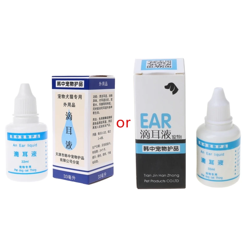 

Pet Ear Cleaner Liquid Safe Pet Ear Liquid Reducing Itching 33 for Cats Dogs Dropship
