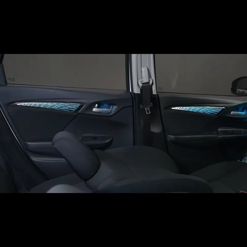 LED Car Lnner Ambient light For Honda Fit Jezz GK5 2014- Ribbo Grid Dynamic Magic Color Ambience Lamp Button +APP Contr