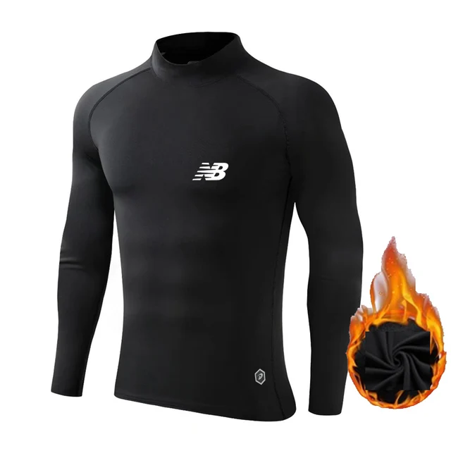 Men's Sports Tights Compression Underwear Warm Base Layer Thermal Shirts Pants Fleece Kids Thermal Underwear Winter Jogging Wear T-shirt
