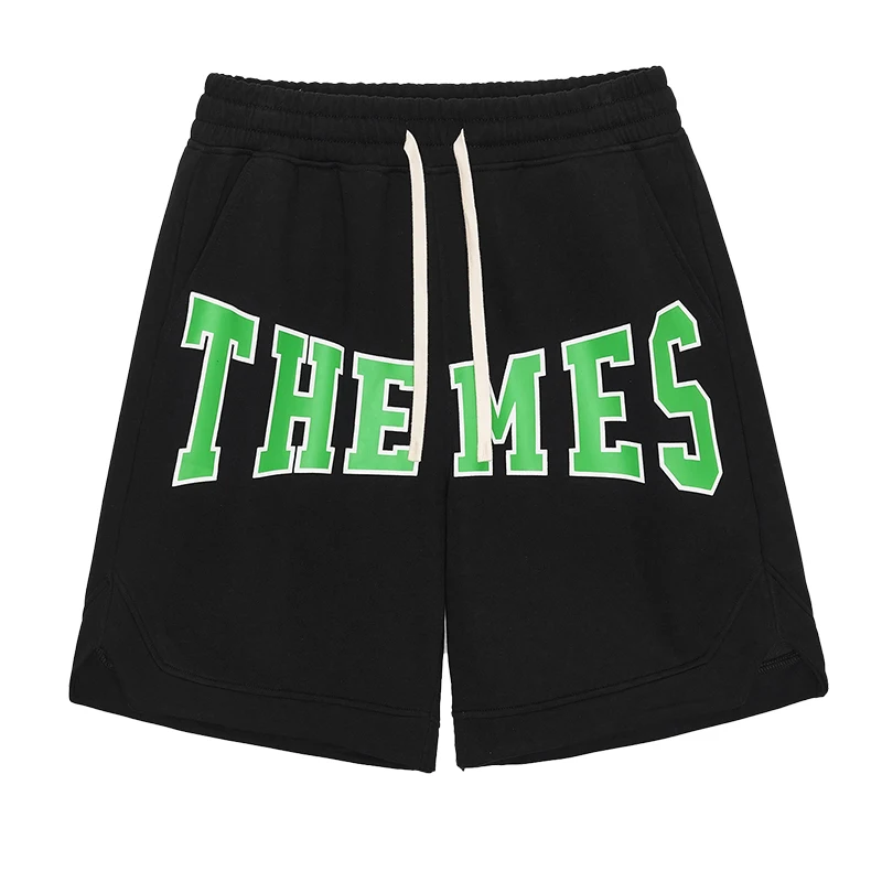 Male Printed Shorts 300GSM Cotton Summer New Hip Hop Loose Oversize Men Women Unisex Y2K Casual Trend High Quality Trip Shorts