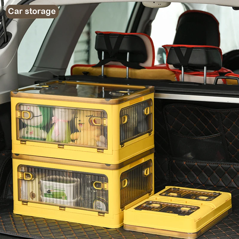 Foldable Storage Box Closet Organizer with Wheels Outdoor Stackable Sundries Organizer Clothes Quilts Toys Books Storage Box - 5