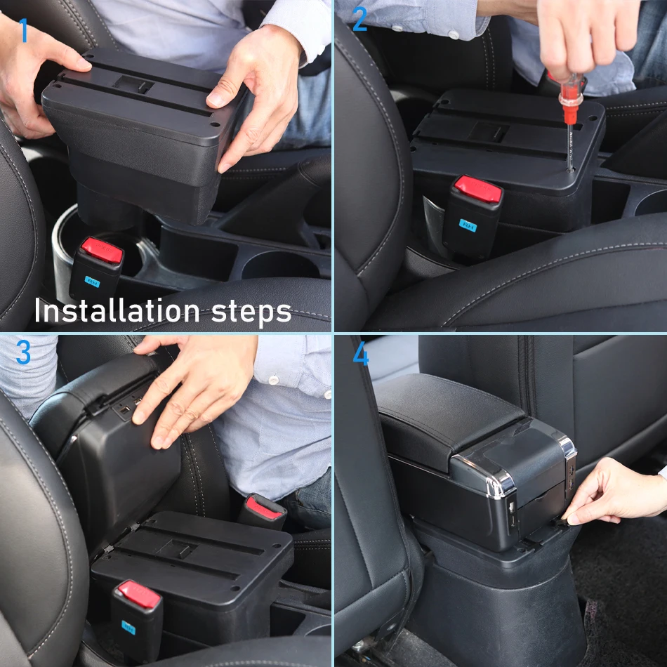 혼다 재즈 팔걸이 혼다 피트 재즈 1 2003-2007 차량용 팔걸이 박스 개조 액세서리 차량 수납 박스 간편 설치