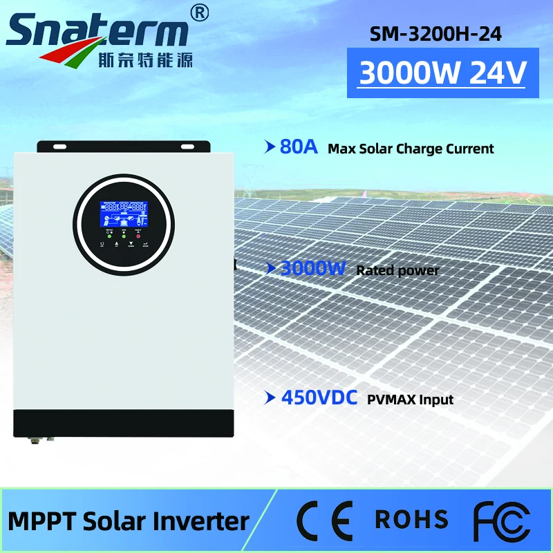 3000W3KWSolarHybridInverter24VAC230VOffGridPureSineWave