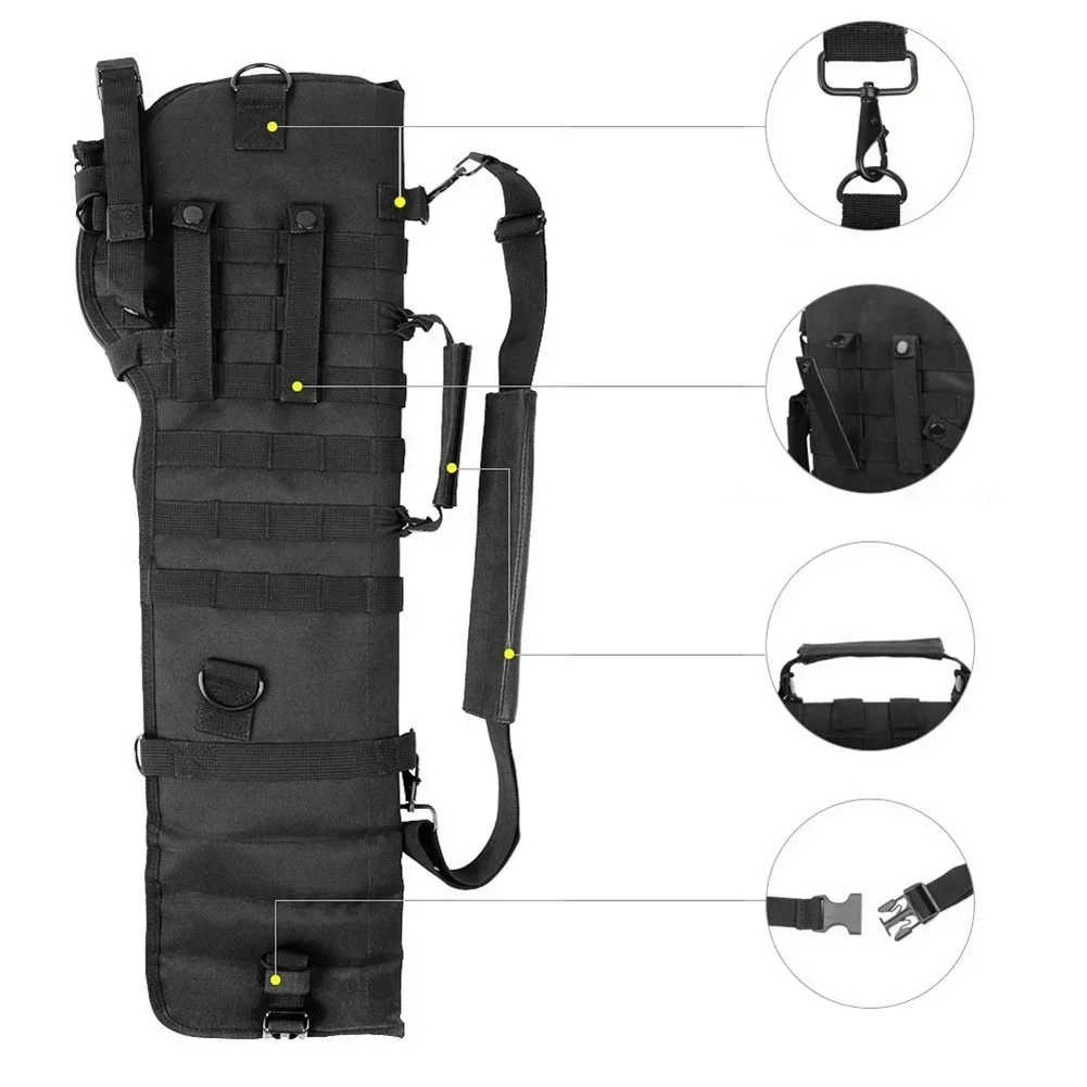 Tactical Bag Shotgun Holster Hunting Rifle M4 AK Case Molle Nylon Weapons Airsoft Holder Paintball Sling Gun Bag 4