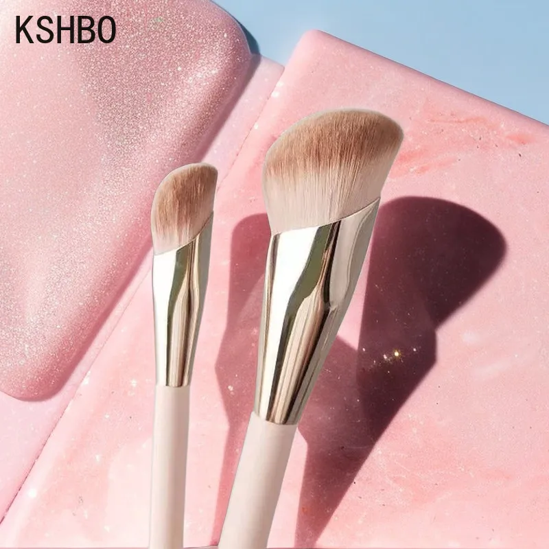 Description Picture 3 of itemKSHBO 1/2Pcs Foundation Makeup Brush Oblique Head Liquid Foundation Concealer Cosmetic Blending Brushes Face Contour Beauty Tool