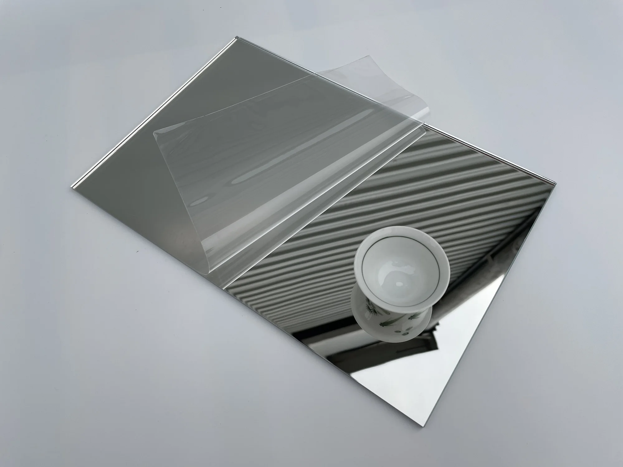 Rectangle Silver Acrylic Mirror Sheet Harmless For Wedding