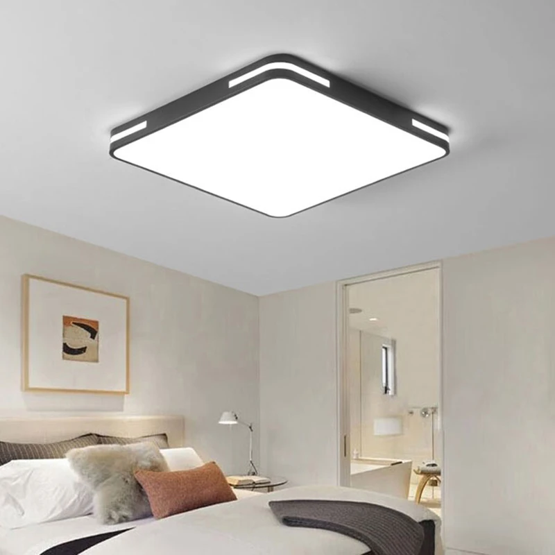 

Minimalist Square Chandelier LED Ceiling Light For Bedroom Dining Interior Lighting Living Room Pendant Lamps Indoor Decoration