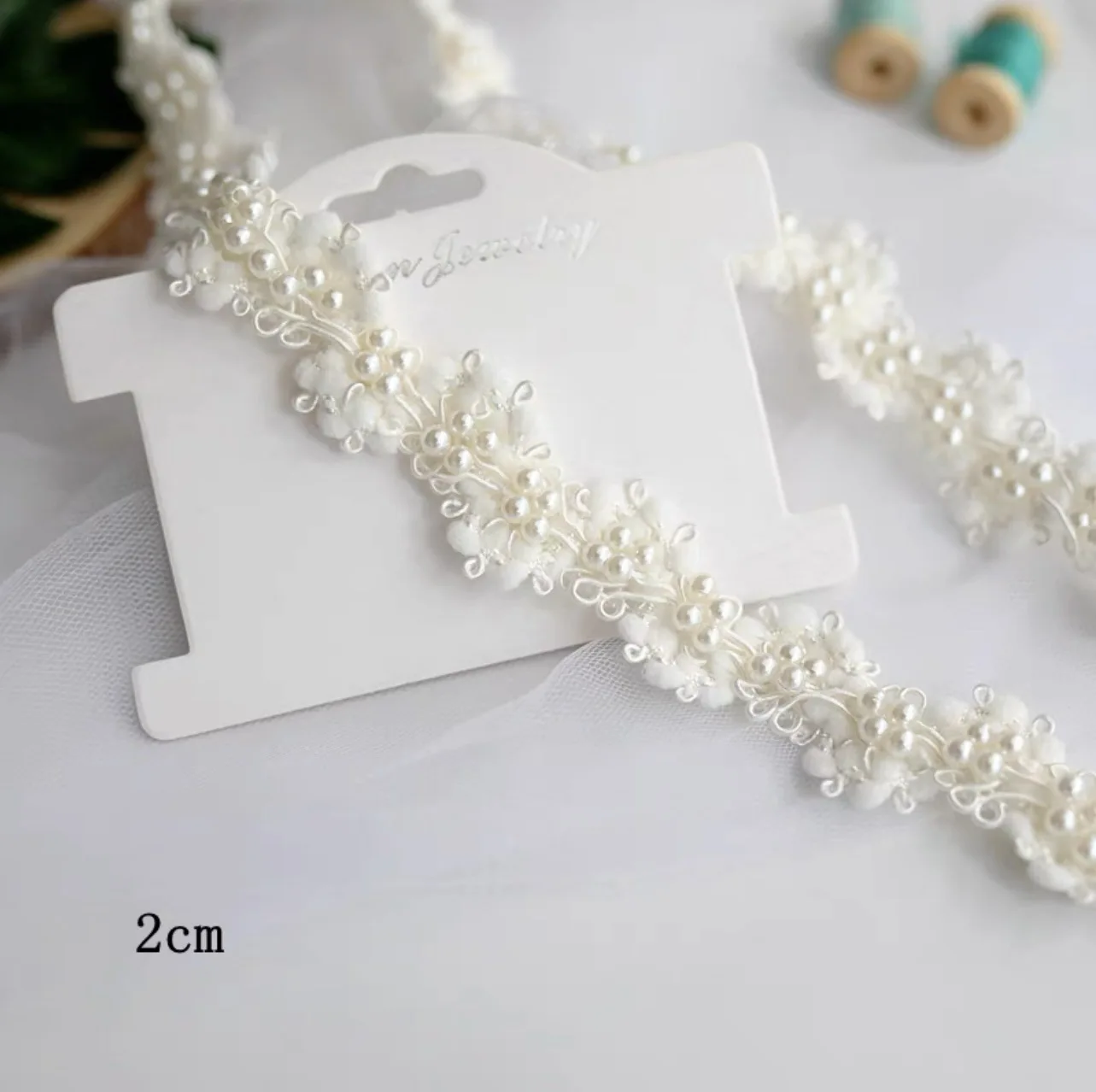 Lace Fabric Lace Ribbon Lace Garment Accessories Lace Sewing Supplies Lace Decoration Lace Accessories Lace Sewing Accessories 1 Yard Pearl Beaded Lace Trim Ribbon Fabric Clothes Decoration Wedding Dress Collar Sleeve Lace Applique DIY Crafts