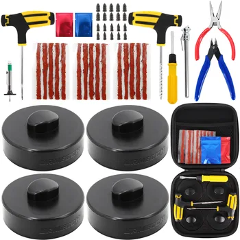 포르쉐 911 964 993 996 997 케이맨 718 박스터 고무 잭 패드 어댑터, 보호 잭 도구, 타이어 수리 보관함 키트