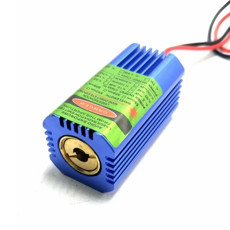 DC12V Birght Green Dot Laser 532nm 50mW Laser Diode Module Heatsink Cooling