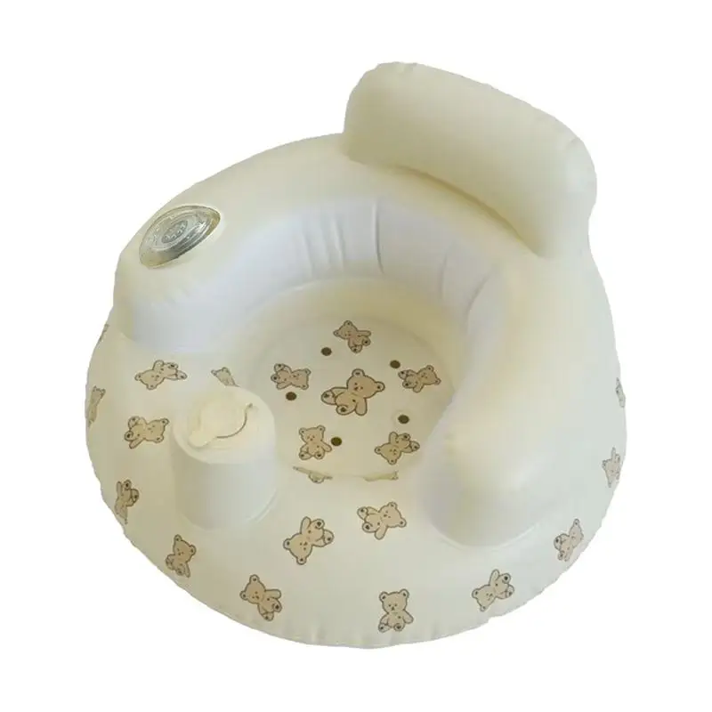 Inflatable Seat For Babies Blow Up Floor Toddler Seat Built-in Air Pump Blow Up Floor Chair For Beach Bed Grass Home Bathroom