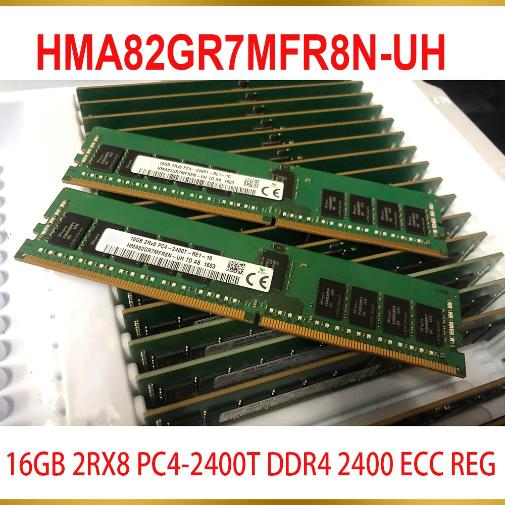 1 Pcs 16G 16GB For SK Hynix RAM 2RX8 PC4-2400T DDR4 2400 ECC REG RDIMM HMA82GR7MFR8N-UH 2 1 Pcs 16G 16GB For SK Hynix RAM 2RX8 PC4 2400T DDR4 2400 ECC REG RDIMM