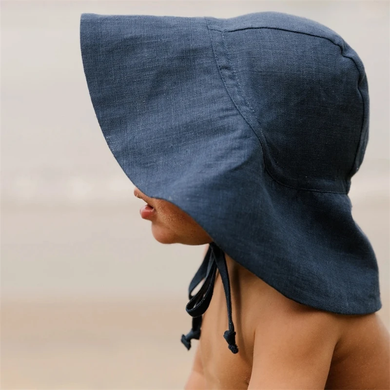 Kids Cotton Bucket Hat - UV Protection Summer Beach Cap