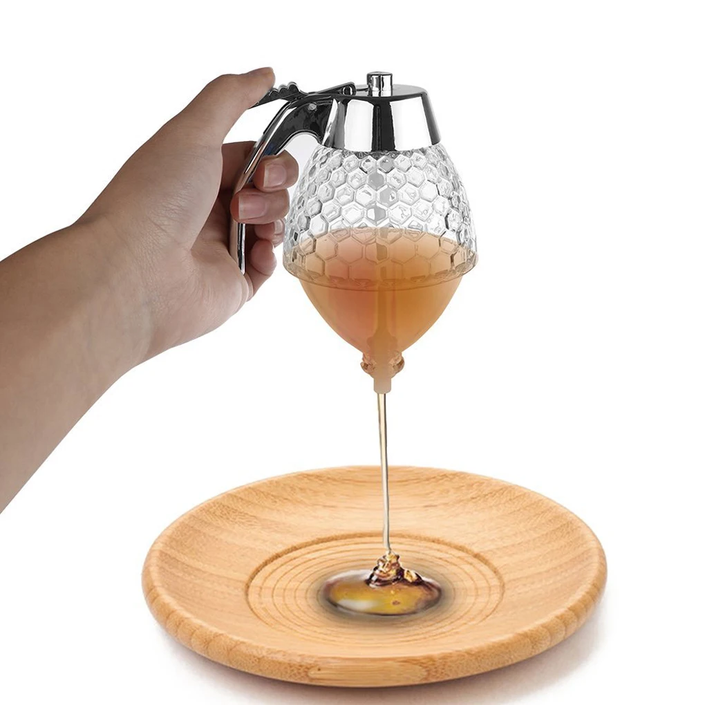 Acrylic Honey Dispenser 200ml Oil-Controlled Baking Juices Storage Pot Kitchen Tools Bee Drip Kettle Accessory