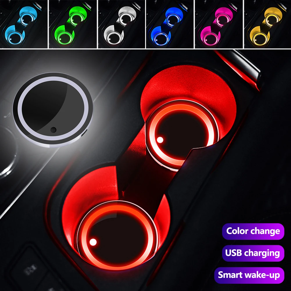 รูปสินค้า ไฟแต่งรถ LED วงกลม 7 สี ควบคุมอัจฉริยะ ติดกระจกหน้า