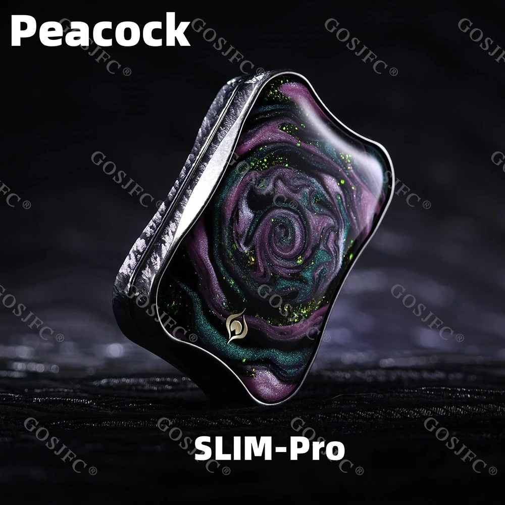 Peacock Aura Sand Slim Pro Unlimited Pushing Slider Fidget Slider