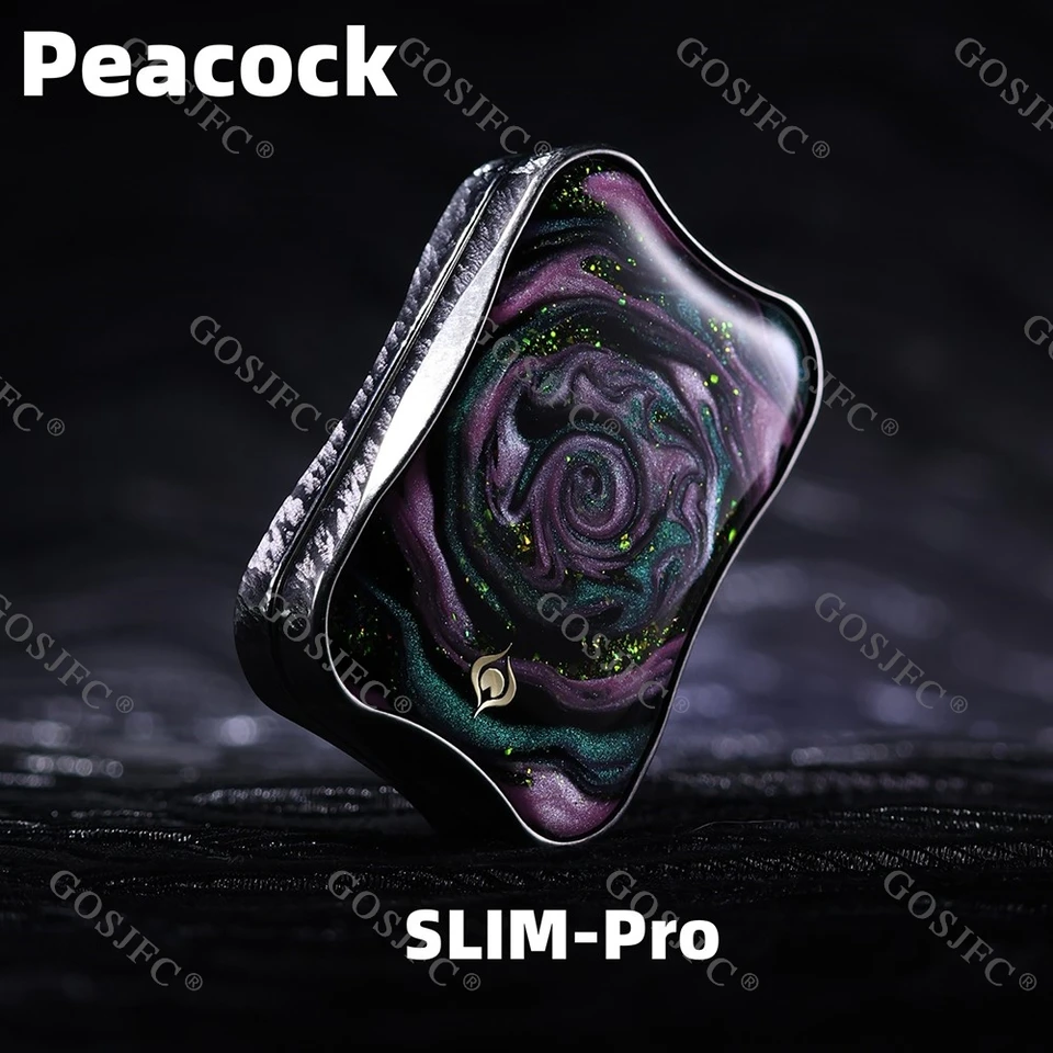 Peacock Aura Sand Slim Pro Unlimited Pushing Slider Fidget Slider