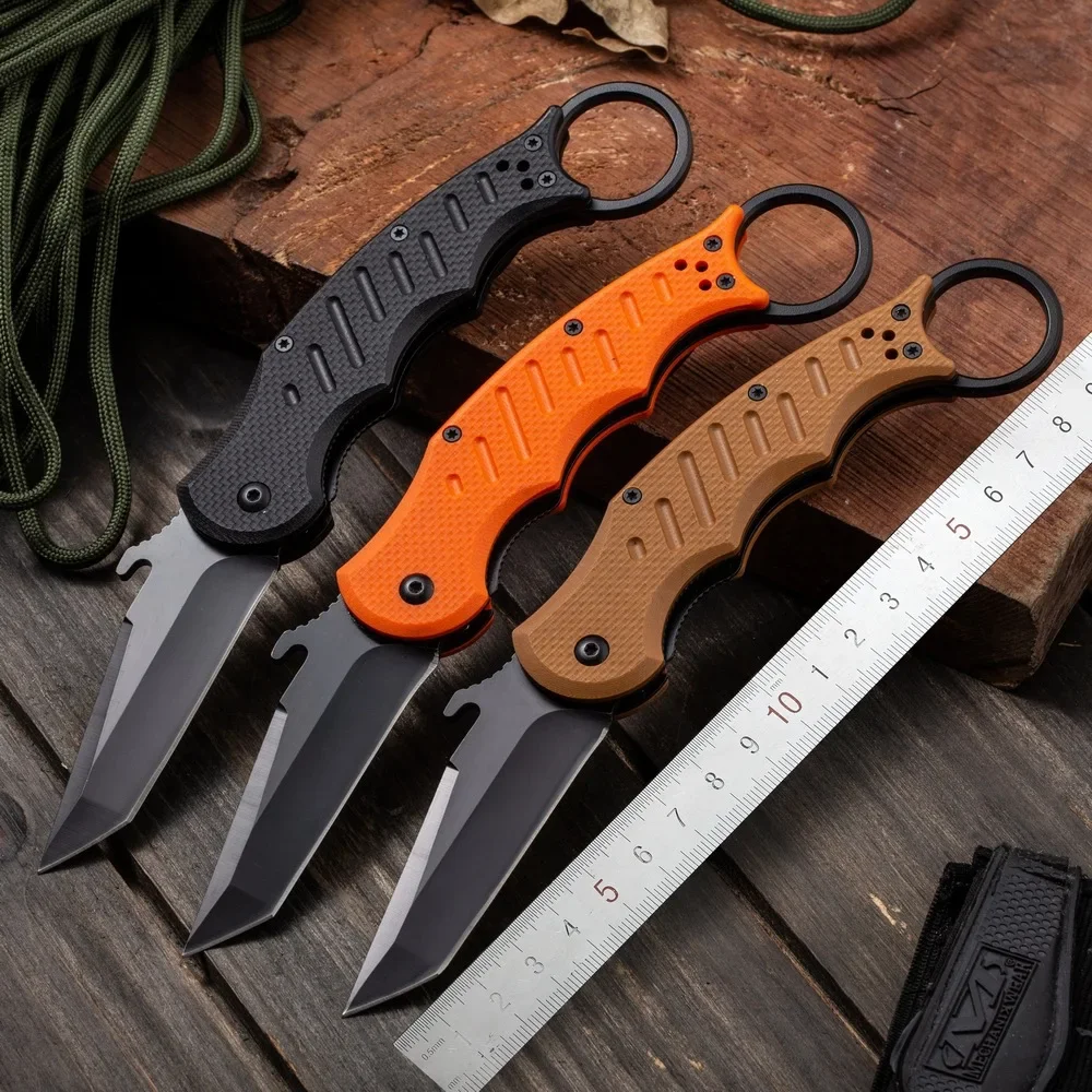 

Newest G10 Handle Claw Knife Folding Gift Small High Hardness Knife Wild Survival Knives Stainless Steel Pocket Knives