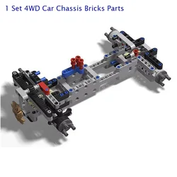 Advanced Remote Control Off - Road RC Car Building Kit with Motorized Blocks and Puzzle Features (Only Chassis Bricks)