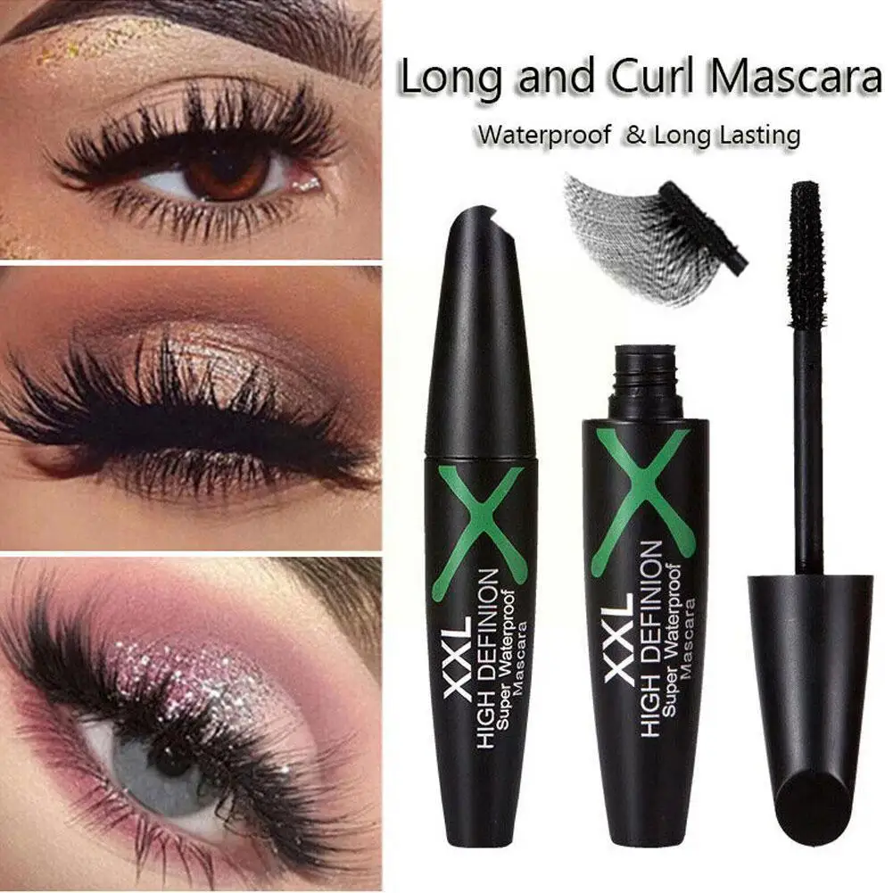 

4D Silk Fiber Eyelashes Lengthening Mascara Waterproof Eyelashes Silk Lash Black 4D Mascara Lengthening Fiber Wat Lasting L W6M8