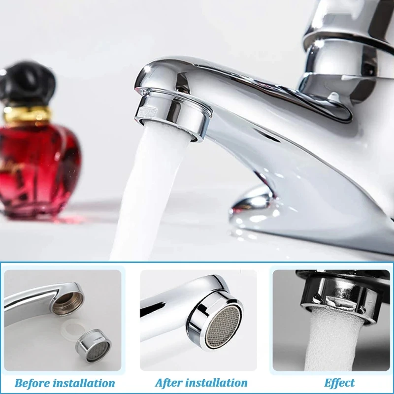 Faucet Aerator Water Saving Tap Faucet Aerator Splash-proof Filter Mesh Core Replaceable Thread Mixed Nozzle Kitchen Bathroom Faucet Bubbler