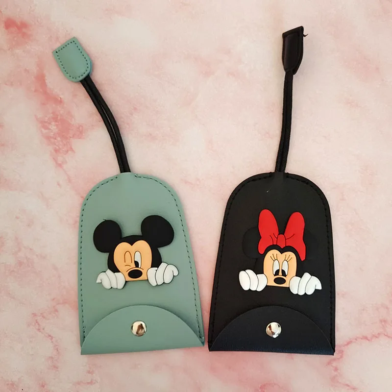 Cartoon Mickey Mouse Pull Type Key Bag PU Leather Minnie Key Wallets Housekeepers Car Holder Case Disney Keychain Pouch key case,key holder,key organizer,key purse
